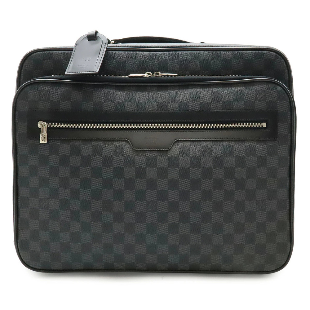 LOUIS VUITTON Damier Graphite Black Pilot Case Carry on Bag Trolley Travel